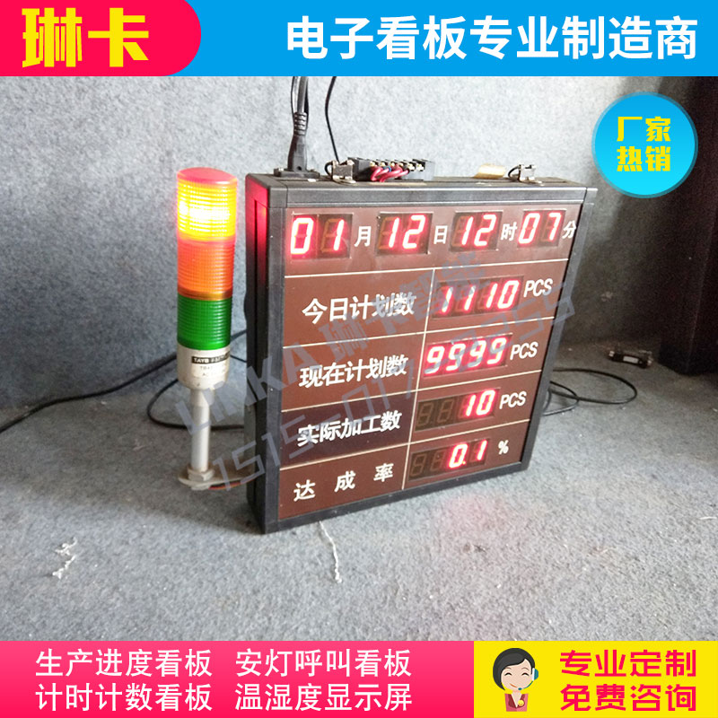 安燈呼叫看板生產(chǎn)進度聲光報警顯示屏