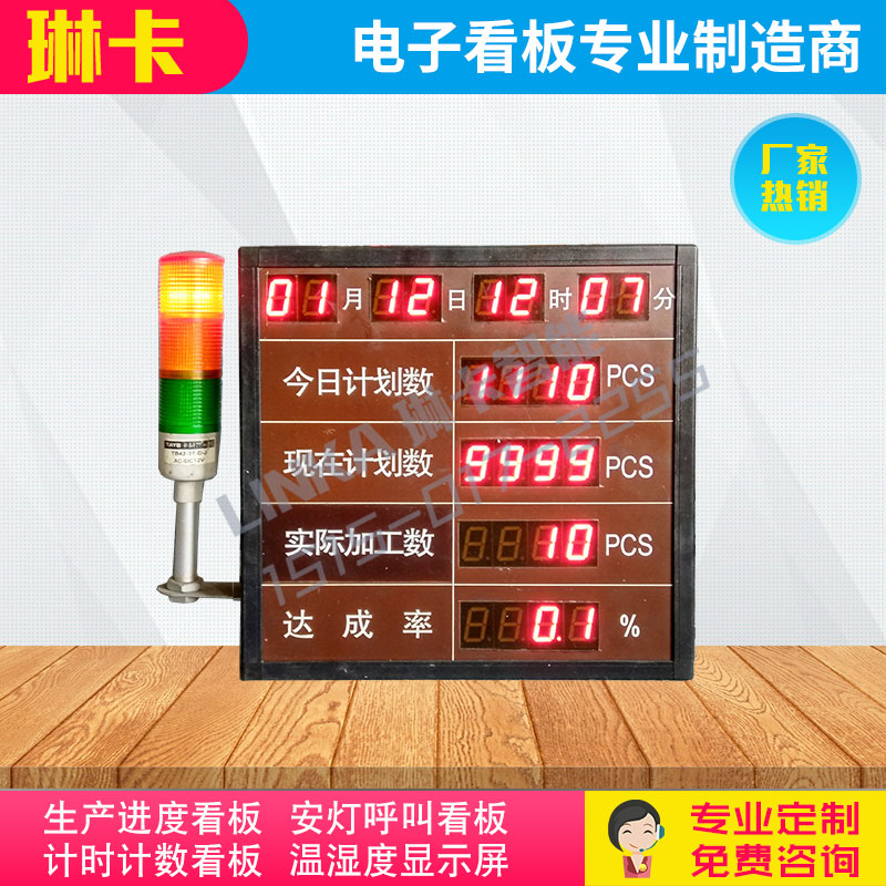 安燈呼叫看板生產(chǎn)進度聲光報警顯示屏